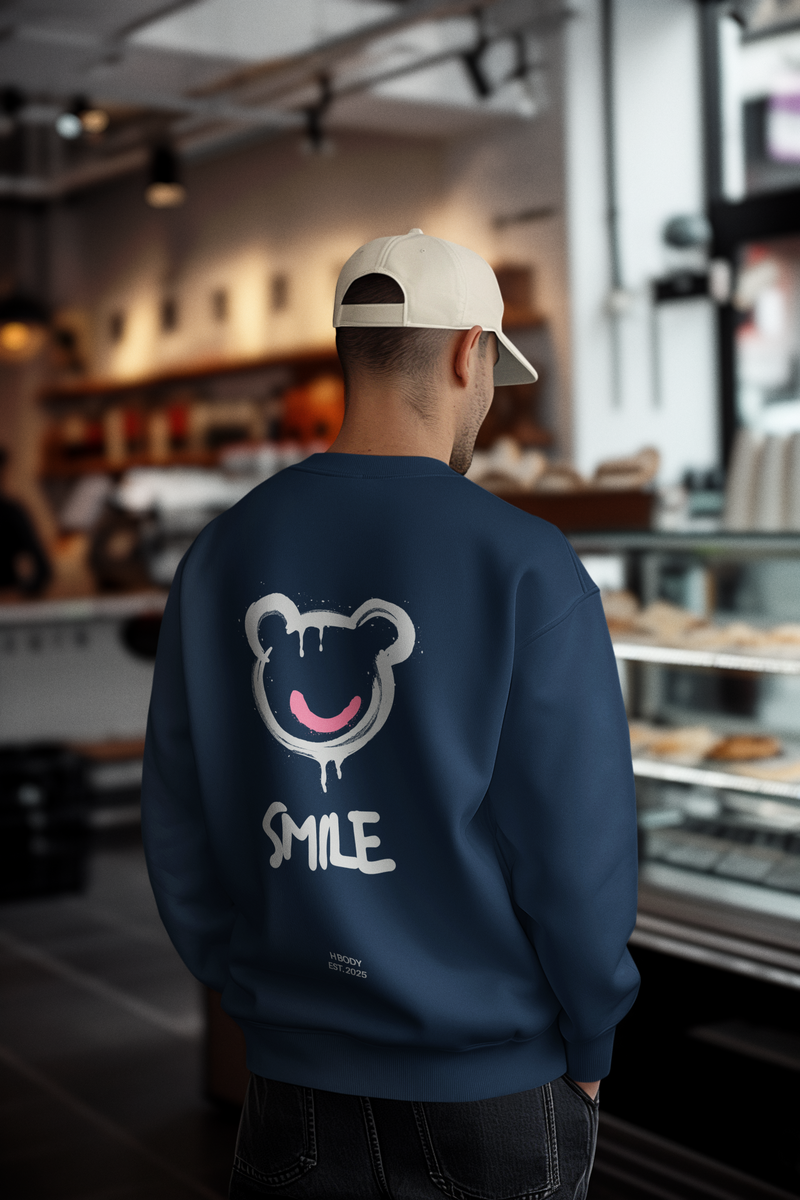 Mens regular sweatshirt with Smile